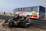 Accidente de tránsito ocurrido esta madrugada dejó como saldo un muerto y dos heridos. (Foto cortesía RPP)