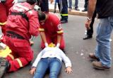 Joven mujer atropellada por un taxista en la avenida Mansiche.(Foto cortesía)