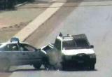 Momentos en que las cámaras de vigilancia captan la fuga de un taxista en Victor Larco. (Foto cortesía MDVL)