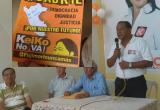 Volante fue repartido frente al local de campaña del fujimorista. Foto: Trujillo en Línea