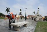 Bancas tienen fisuras y están rotas. Foto: Trujillo en Línea