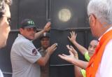 Evitaron el ingreso de personal edil. Foto: Trujillo en Línea