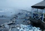 En estas condiciones ha quedado el malecón del Boquerón de Huanchaco tras los fuertes oleajes. (Foto cortesía RPP)