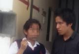Menor intervenida junto a un taxista cuando pretendían ingresar a un hostal. (Foto cortesía MPT)