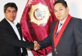 El presidente de la CSJLL,Carlos Cruz, se reunió con el gobernador de Trujillo, Efraín González Ángulo. (Foto cortesía)