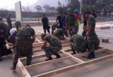 Armando la base de los módulos. Foto: COER