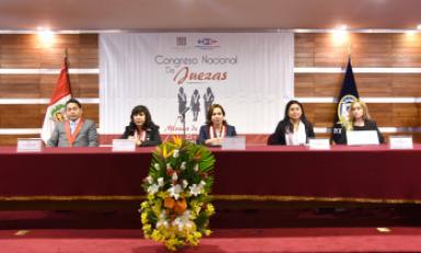 Las declaraciones se dieron en el Congreso Nacional de Juezas que se realiza hoy y mañana en la sede de la Corte Superior de Justicia en la urbanización Natasha Alta. Foto: Poder Judicial