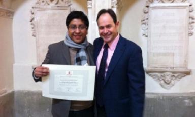 Abogado y docente trujillano Gonzalo Cruz Sandoval participó en jornada jurídica en España. (Foto cortesía UPN)
