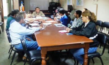 Reunión de trabajo donde se pactó el convenio