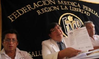Miembros de la Federación Médica de La Libertad. (Foto la Industria)