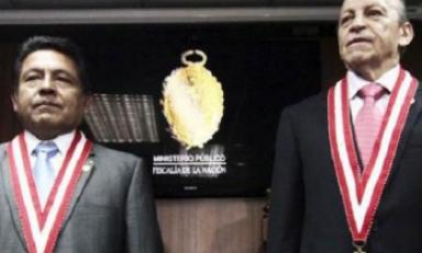El suspendido Fiscal de la Nación, Carlos Ramos, y el exfiscal de la Nación, José Pelaéz. (Foto Internet)
