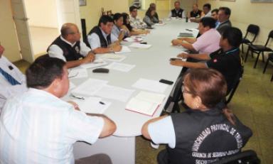 Reunión de los funcionarios distritales de Seguridad Ciudadana.(Foto cortesía MPT)