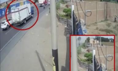 Preciso instante del choque. Foto: Cortesía