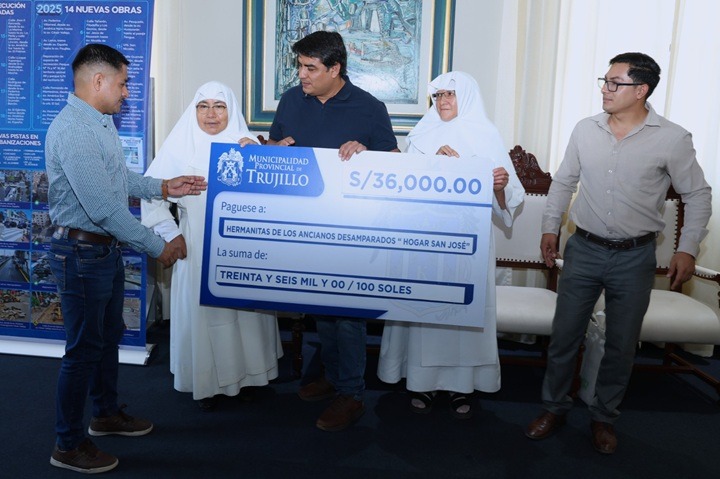 Municipalidad de Trujillo entregó 36 mil soles al asilo de ancianos “San José”