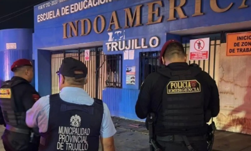 La Policía detiene a sospechosos del atentado a instituto Indoamérica en trujillo
