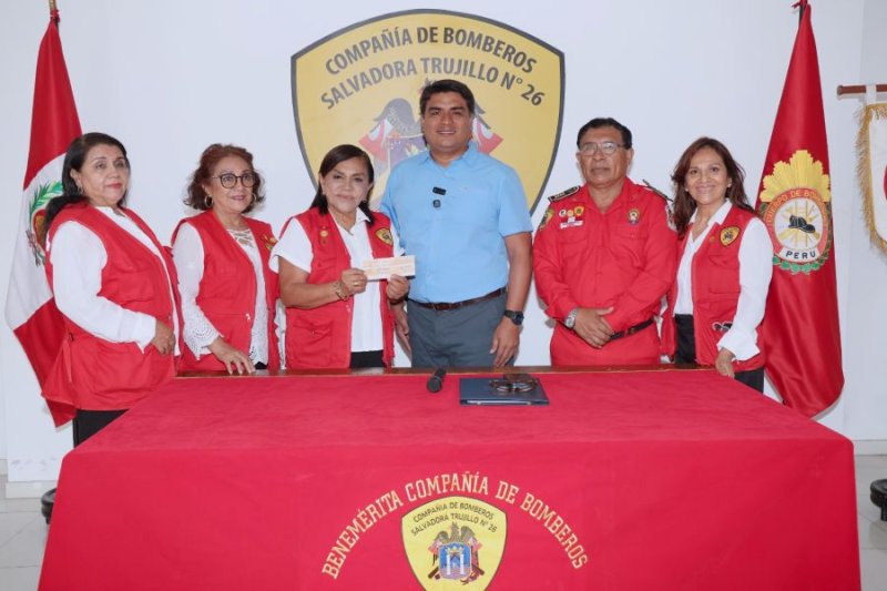 Municipalidad provincial entregó S/ 50 mil a la Compañía de Bomberos de Trujillo