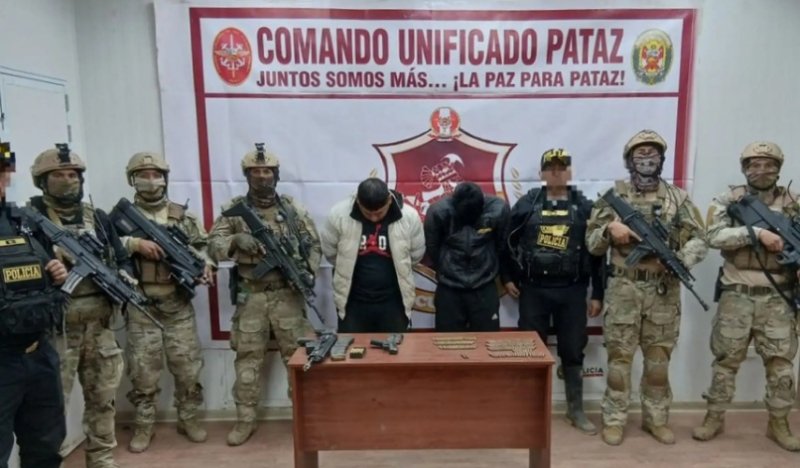 La Libertad: capturan e incautan armas a presuntos miembros de organización criminal en Pataz