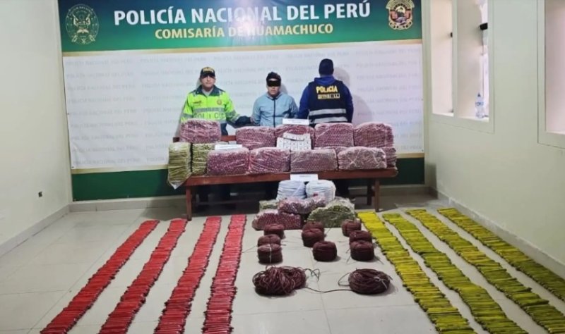 La Libertad: Policía Nacional desarticula banda criminal e incauta más de 5200 explosivos