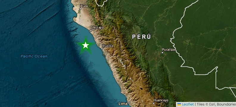 Sismo de magnitud 3.8 se registró en Pacasmayo esta madrugada