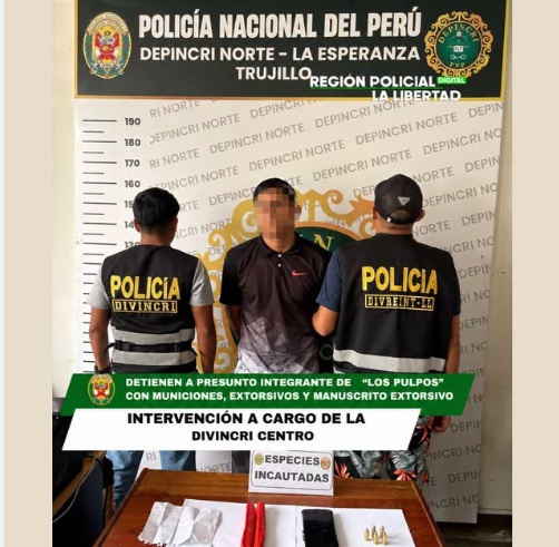 Trujillo: Comando Unificado captura en flagrancia a presunto integrante banda criminal “Los Pulpos”