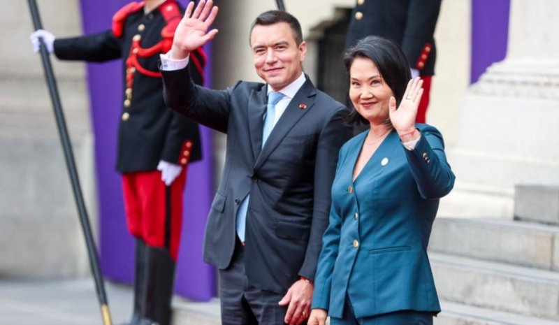 Presidenta Fujimori recibe a su homólogo de Ecuador, Daniel Noboa, en Palacio de Gobierno
