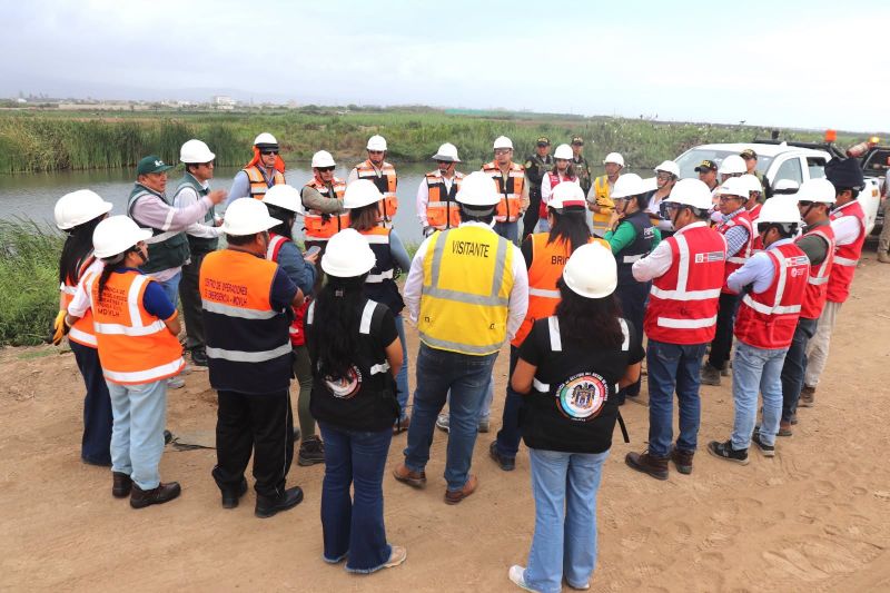 Trujillo: verifican avances de trabajos de prevención en cauce del río Moche