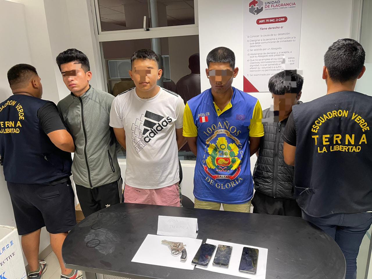 Capturan a cuatro delincuentes de la banda criminal “los gatilleros de Ollantay” en el Porvenir