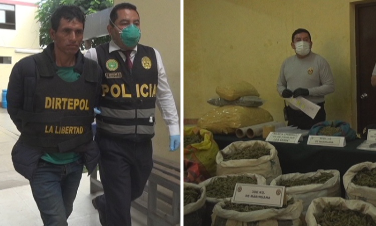 Huamachuco: decomisan 300 kilos de marihuana valorizada en 100 mil dólares