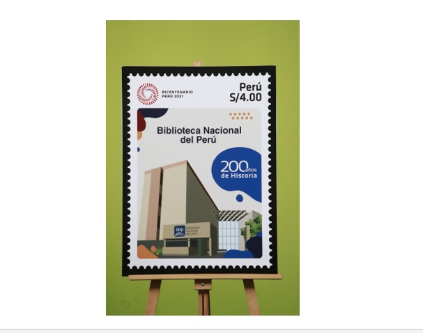 Biblioteca Nacional recibe homenaje por sus 200 años de fundación con matasellado oficial de Serpost 