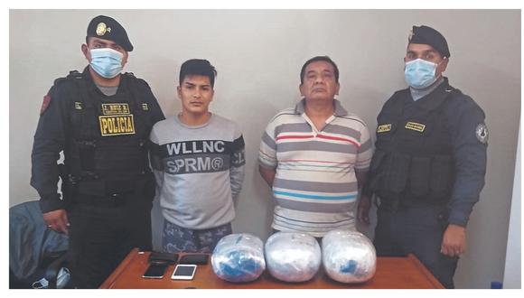 Víctor Larco: detienen a dos sujetos cuando transportaban 6 kilos de marihuana en auto