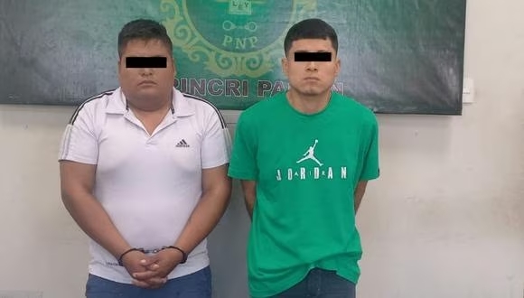 Capturan a dos hombres acusados de extorsión en Paiján