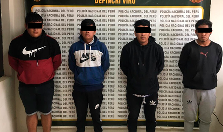 Chao: Detienen a cuatro delincuentes cuando pretendían matar a dos de sus rivales