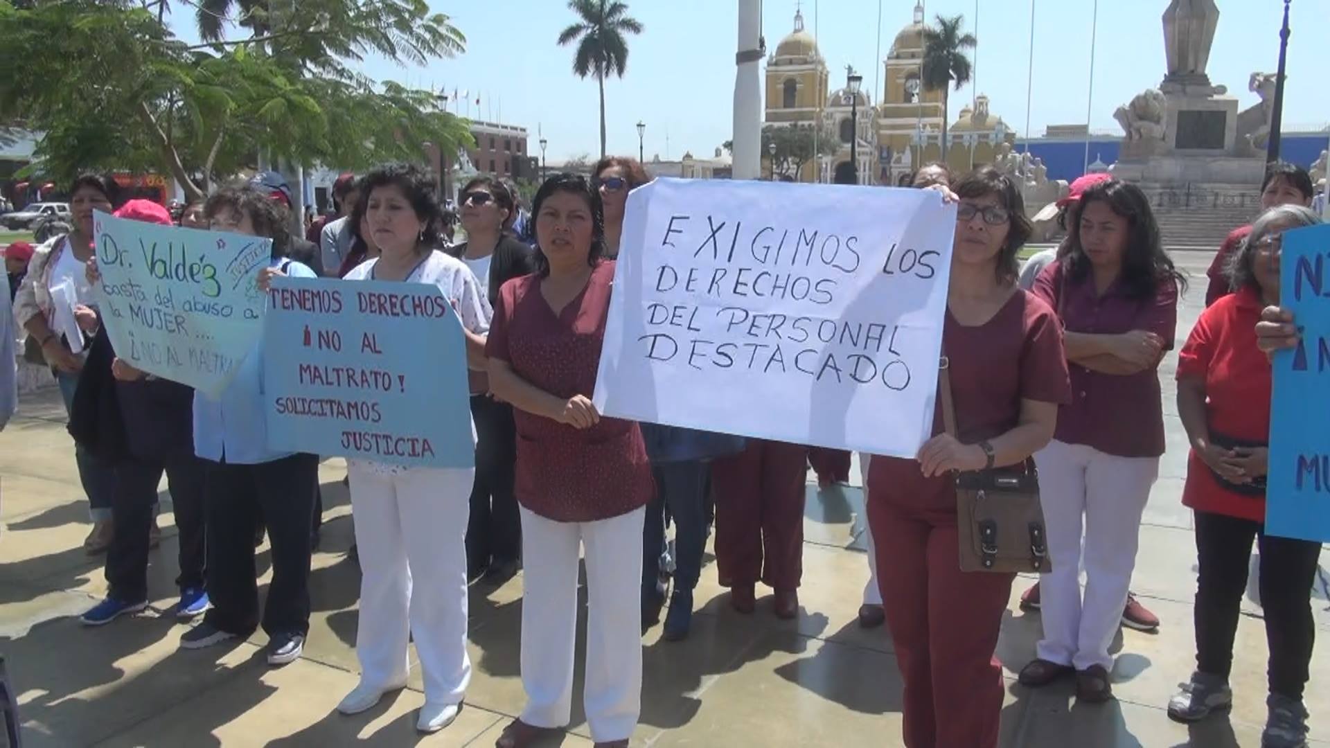 Trujillo: Trabajadores de salud protestan para no volver a plazas de origen