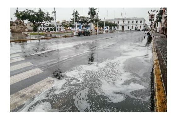 Trujillo soportó hoy lluvia durante más de tres horas