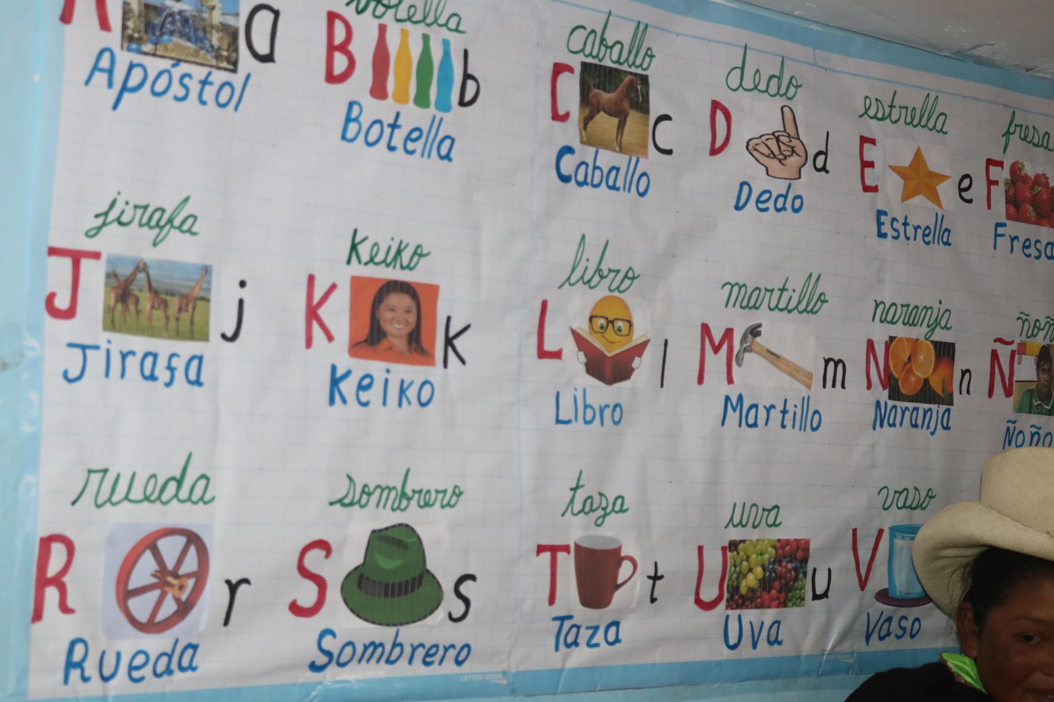 Santiago de Chuco: Supervisarán colegio donde enseñaban abecedario con nombre de Keiko 