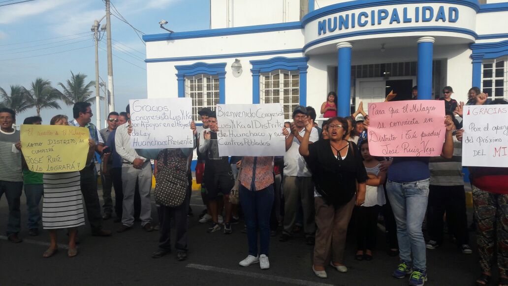 Piden declarar de interés nacional la distritalización del C.P. El Milagro 