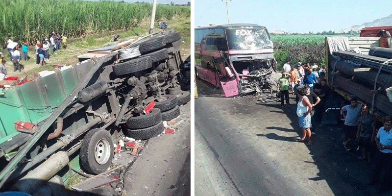La Libertad: 16 personas salvan de morir en triple choque