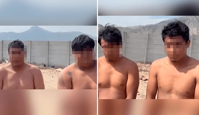 La Libertad:ronderos pasean desnudos a presuntos ladrones de tanques de agua