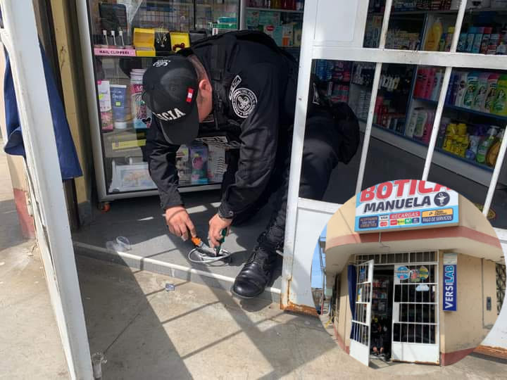 Extorsionan a dueña de botica con dinamita y piden 20 mil soles