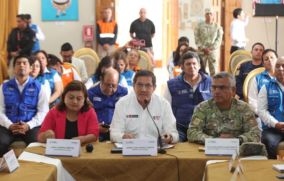 La Libertad: Ministro de Defensa solicitará la intervención en los puntos críticos ante el Niño Global