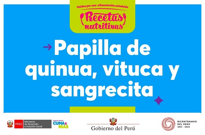 Enseñan a preparar papilla de quinua, vituca y sangrecita para el adecuado crecimiento de niños menores de 3 años