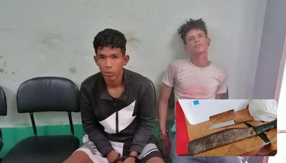 Detienen a sujetos que amenazaron a directora de colegio con un machete en Chepén