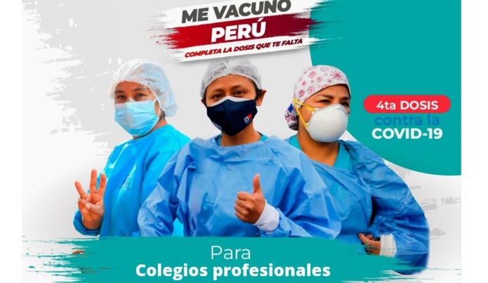 Minsa inicia hoy aplicación de la cuarta dosis a profesionales de la salud