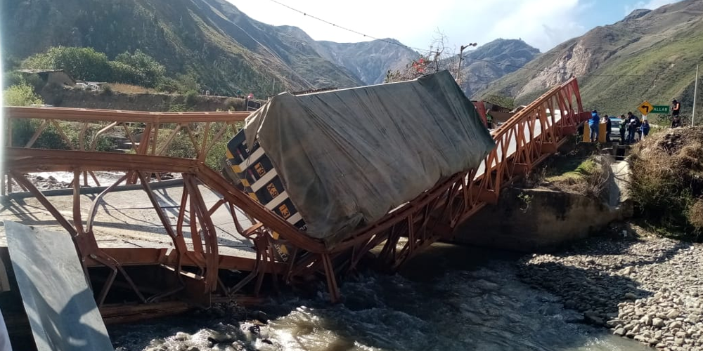 Instalarán puente modular provisional tras colapso de puente Pallar en Huamachuco