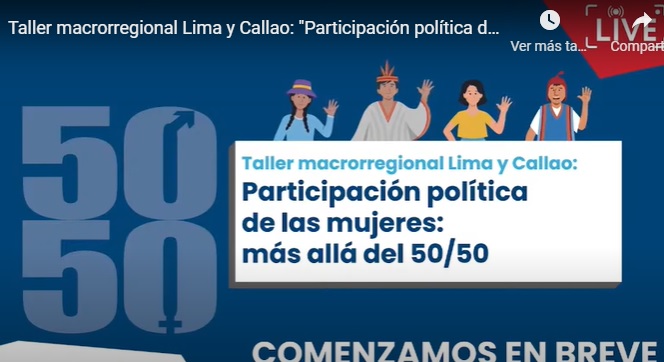 Onpe señala que organizaciones políticas deben promover participación política de las mujeres