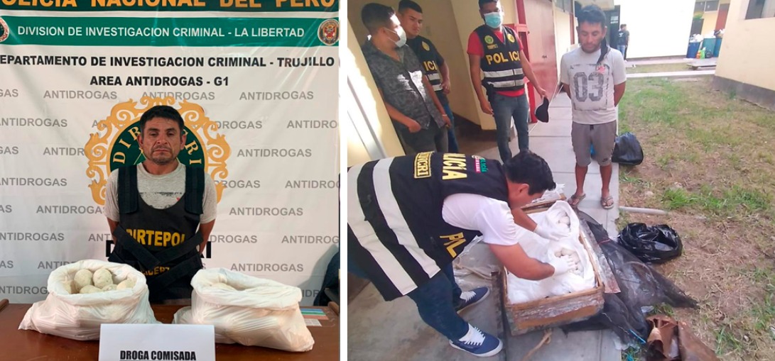 Trujillo: intervienen a sujeto que trasladaba más de 13 kilos de pasta básica de cocaína 