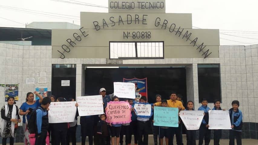 Florencia de Mora: Padres de colegio Jorge Basadre exigen retiro de docente por presuntos maltratos a escolares