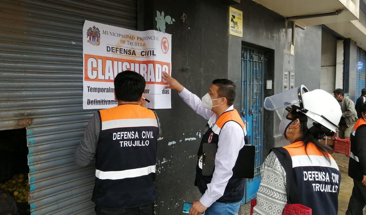 Subgerencia de Defensa Civil de la MPT clausura 5 establecimientos sin certificado de seguridad