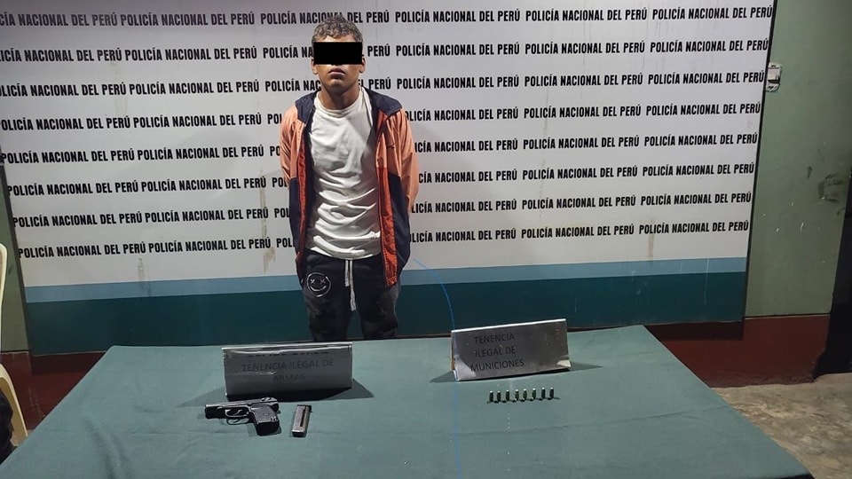 La Libertad: detienen a menor con arma de fuego y ocho municiones