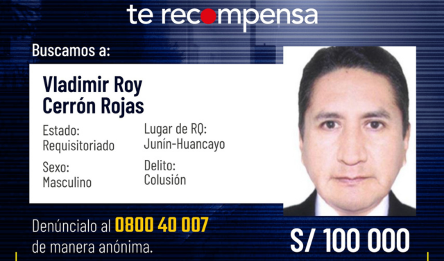 Vladimir Cerrón cumple seis meses prófugo